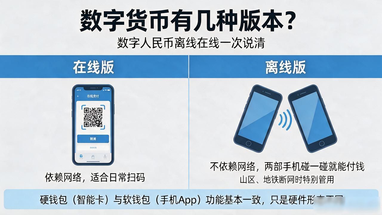 央行数字货币与加密货币区别_数字人民币在线版离线版功能_数字货币有几个版本