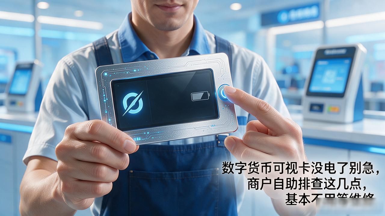 数字货币可视卡黑屏故障排查_电源适配器连接线排查_数字货币可视卡没电