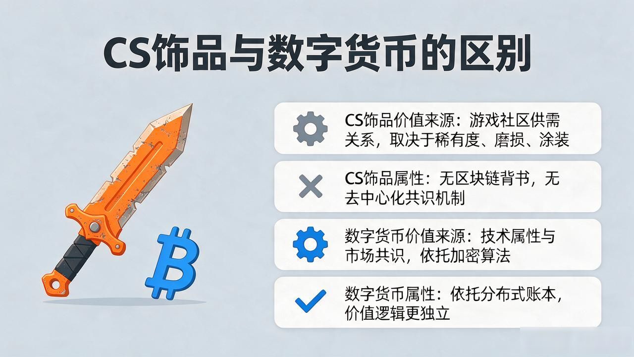 cs饰品是数字货币吗_CS饰品和数字货币的区别_CS饰品算不算数字货币