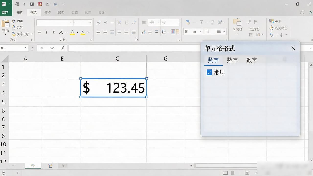 EXLCE表格每次打开是货币数字_Excel自动变脸格式设置_财务软件Excel自动加人民币符号