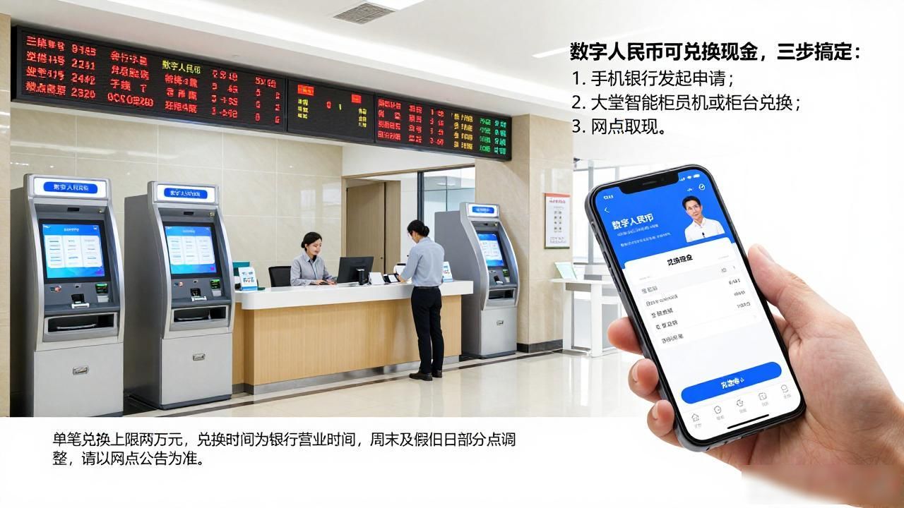 数字人民币兑换现金_银行柜台数字人民币兑换_中国数字货币换现金